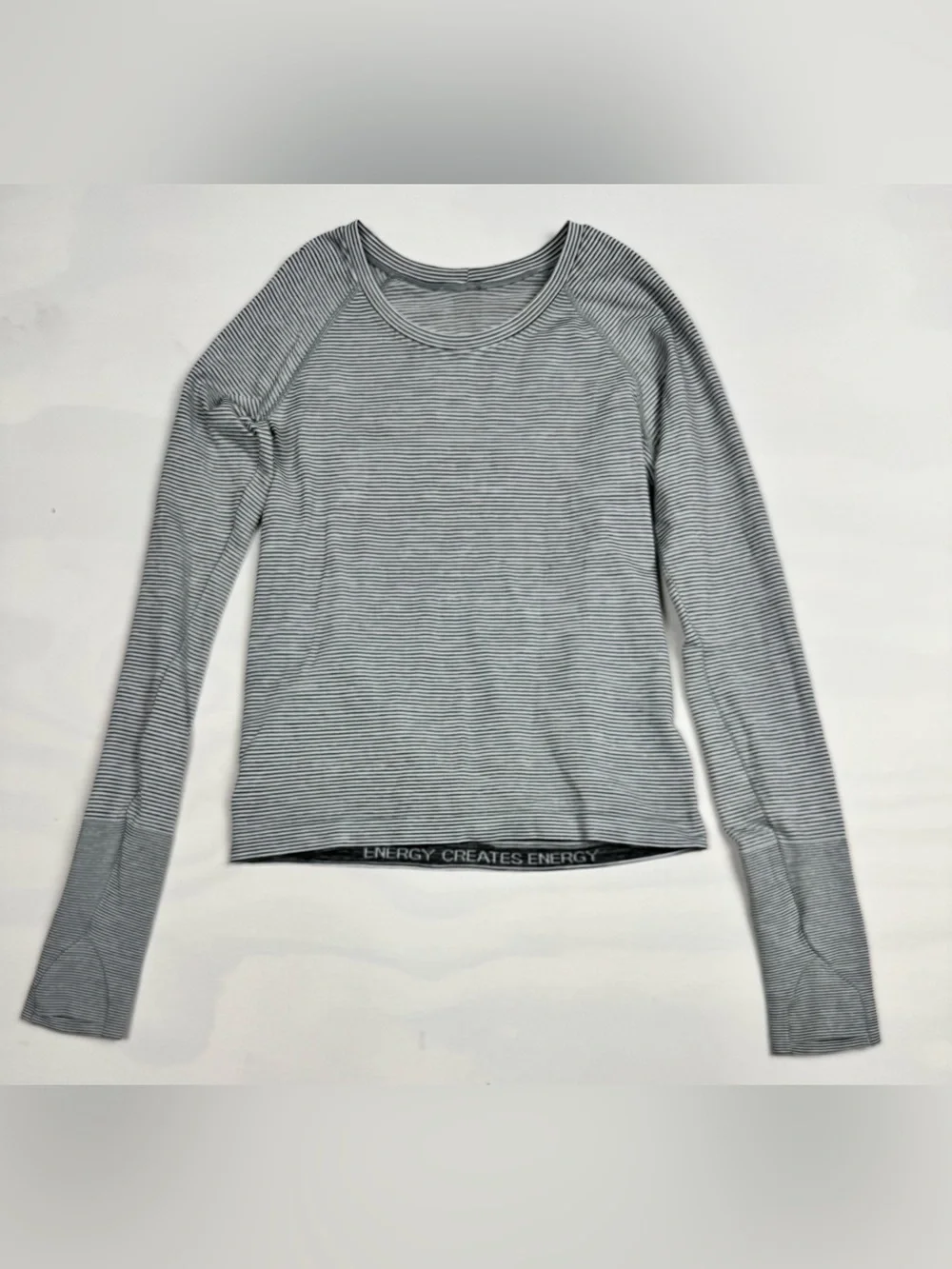 Lululemon Swiftly Tech Long Sleeve White Black Stripe Women’s 8